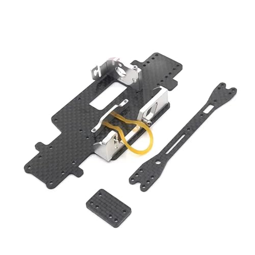 YONMFRDS RC Autoteile Für WLtoys 284131 Für K969 K979 K989 K999 Für P929 P939 Für 1/28 RC Autoteile Metall-Upgrade-Änderung Motorhalterung Kohlefaserboden(Silver) von YONMFRDS