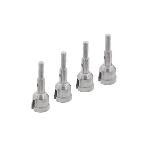 YONMFRDS RC Autoteile Für WLtoys Für A959 A969 A979 A949-30 1/18 Upgrade Teile Zubehör 4Pcs RC Auto Metall Für Klettern Rad Für Sitz Welle Ersatzteile(Silver) von YONMFRDS