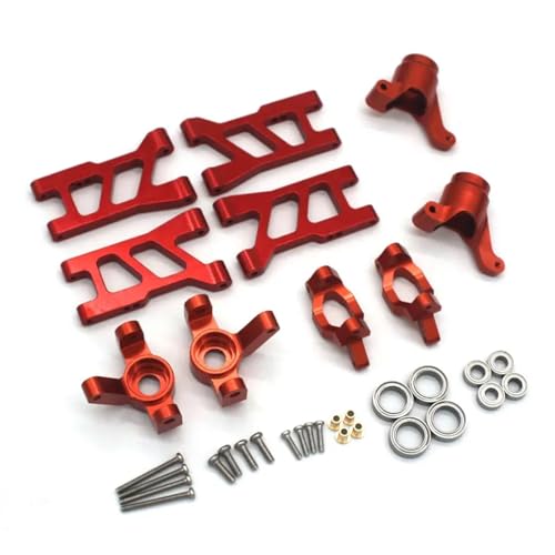 YONMFRDS RC Autoteile Für WLtoys HS 18301 18302 18311 18312 18321 18322 1/18 RC Fernbedienung Auto Metall Teile Für Schaukel Arm Lenkung Cup Zubehör Fünf Stücke(Red) von YONMFRDS