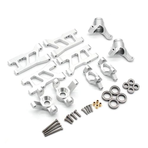 YONMFRDS RC Autoteile Für WLtoys HS 18301 18302 18311 18312 18321 18322 1/18 RC Fernbedienung Auto Metall Teile Für Schaukel Arm Lenkung Cup Zubehör Fünf Stücke(Silver) von YONMFRDS