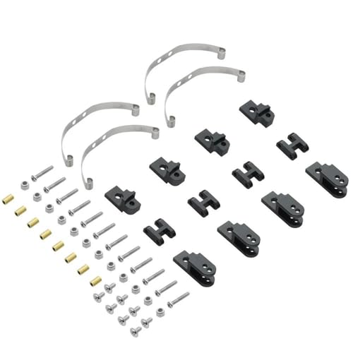 YONMFRDS RC Autoteile Für WPL B14 B24 B1 B16 B36 Für JJRC Für Q60 Q63 Q75 1/16 4x4 6x6 Stahl Stoßdämpfer Suspension Blattfedern Ersatz RC Auto Upgrade Teile(Black,4x4) von YONMFRDS