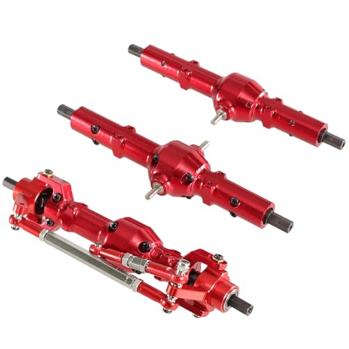 RC Autoteile Für WPL B16 B36 Für Fayee Für Jjrc 1/16 Metall Vorne Mitte Und Hinterachse Baugruppen RC Auto Upgrade Teile Geändert Zubehör(Red,1 Set) von YONMFRDS