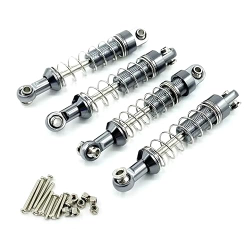 YONMFRDS RC Autoteile Für WPL C14 C24 C34 Für MN D90 D91 D96 D99 D99S Für MN90 MN98 MN99S Metall Stoßdämpfer Dämpfer RC Auto Upgrades Teile Dekoration Zubehör 4 Stück(Gray) von YONMFRDS