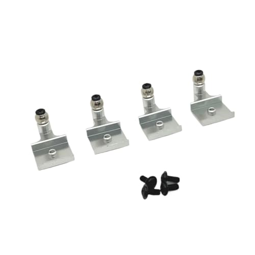 YONMFRDS RC Autoteile Für WPL Für C64 C64-1 RC Auto Upgrade Teile 1/16 Metall Shock Tower Stoßdämpfer Halterung RC Auto Upgrade Teile Zubehör(Silver) von YONMFRDS