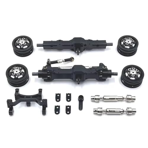 YONMFRDS RC Autoteile Für WPL Für C74 1/10 1 Set RC Auto Antriebswelle Metall Servo Für Sitz Hub Upgrade Welle Geeignet RC Auto Teile Zubehör(Black) von YONMFRDS