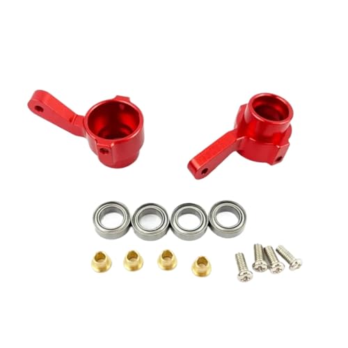 YONMFRDS RC Autoteile Für WPL Für MN Für MN99S C14 C24 C34 C44 B14 B1 B16 B24 B36 D90 D91 1 Paar Metall Vorderachse Lenkung Cup Kit RC Auto Upgrade Zubehör(Red) von YONMFRDS