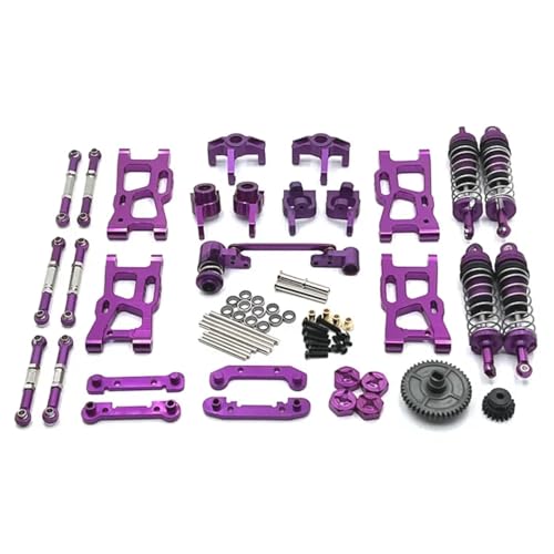 YONMFRDS RC Autoteile Für Wltoys 124007 124017 124019 144001 Für Riaario Für XDKJ-001 Für XDKJ-006 Für AM-X12 Für 1/14 RC-Autoteile Metall-Upgrade Und Modifikation Zubehör(Purple) von YONMFRDS