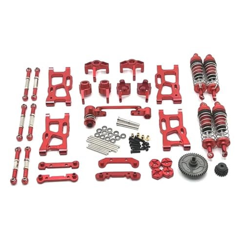 YONMFRDS RC Autoteile Für Wltoys 124007 124017 124019 144001 Für Riaario Für XDKJ-001 Für XDKJ-006 Für AM-X12 Für 1/14 RC-Autoteile Metall-Upgrade Und Modifikation Zubehör(Red) von YONMFRDS