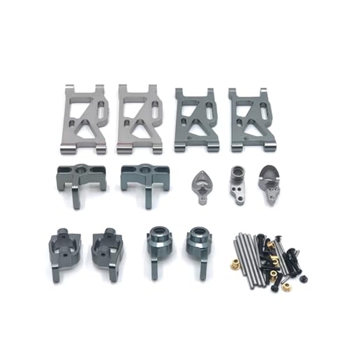 YONMFRDS RC Autoteile Für Wltoys 144010 144001 144002 124016 124017 124018 124019 Ersatz-Lenkungsbaugruppe Schwinge RC Auto Metall Upgrade Dekoration Zubehör(Gray) von YONMFRDS