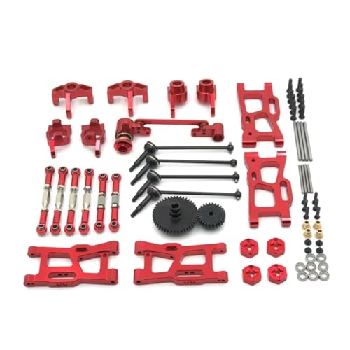 YONMFRDS RC Autoteile Für Wltoys Für 124016 124017 124018 124019 1/12 144010 144001 144002 1/14 RC Auto Teile Antriebswelle Zugstange Für Schaukel Arm Lenkung Tasse Getriebe(Red) von YONMFRDS