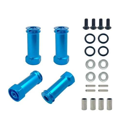 YONMFRDS RC Autoteile Für Wltoys Für 12428-ABC 12429 12423-ABC Für Jjrc 1/12 1 Set RC Auto Aluminium Hex Hub Adapter Länge 30mm Verlängerung Adapter Combiner Koppler Teile(Blue 1) von YONMFRDS