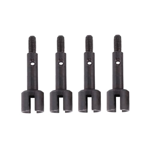 YONMFRDS RC Autoteile Für Wltoys Für 144001 144002 144010 124007 124016 124017 124018 124019 4 Stücke Metall Rad Achse Stick Tasse Fernbedienung Upgrade Teile(Black) von YONMFRDS