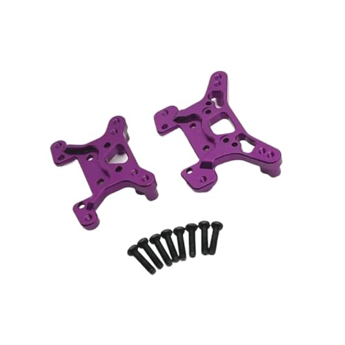 YONMFRDS RC Autoteile Für Wltoys Für 144001 144010 144016 144018 124017 124019 124007 124008 124010 Metall Vorne Hinten Shock Tower Platte RC Auto Upgrade Teile(Purple) von YONMFRDS