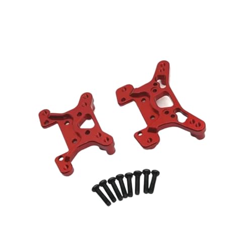 YONMFRDS RC Autoteile Für Wltoys Für 144001 144010 144016 144018 124017 124019 124007 124008 124010 Metall Vorne Hinten Shock Tower Platte RC Auto Upgrade Teile(Red) von YONMFRDS