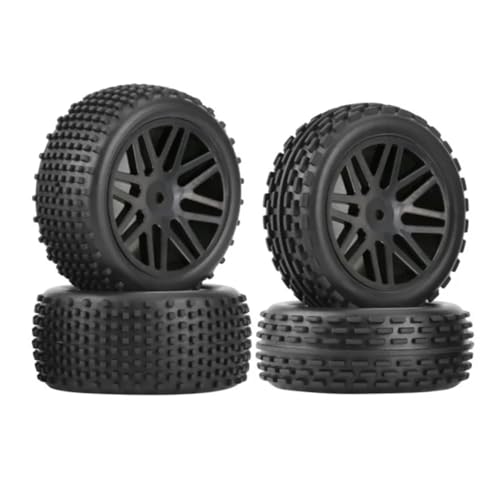 YONMFRDS RC Autoteile Für Wltoys Für Hsp 144001 124019 104001 12428 1/10 1/12 1/14 Off Road Für Buggy RC Auto Upgrades Teile 4 Stücke 86mm Reifen Rad Reifen(Black) von YONMFRDS