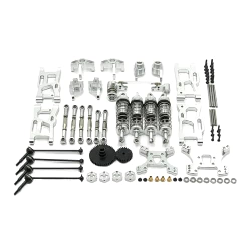 YONMFRDS RC Autoteile Für Wltoys Für Metall Upgrades Teile 144001 144002 144010 124017 124019 Modifikation Kits Für Schwinge Stoßdämpfer Set RC Auto Zubehör(White) von YONMFRDS