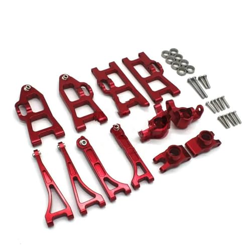 YONMFRDS RC Autoteile Für Wltoys Für SCY 16101 16102 16103 16104 16106 16201 Für C8805 RC 1/16 Fernbedienung Auto Metall Upgrade Für Schaukel Arm Lenkung Für Sitz Set(Red) von YONMFRDS