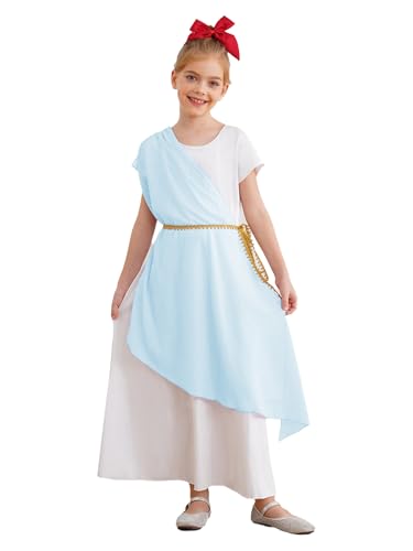 YOOJIA Antik Griechische Göttin Kostüm Kleinkind Mädchen Kleid Antik Kostüm Römische Toga Griechisch Halloween Karneval Party 5-16 Jahre Hellblau 158-164 YOOJIA Antik Griechische Göttin Kostüm Kleinkind Mädchen Kleid Antik Kostüm Römische Toga Griechisch Halloween Karneval Party 5-16 Jahre Hellblau 158-164 von YOOJIA
