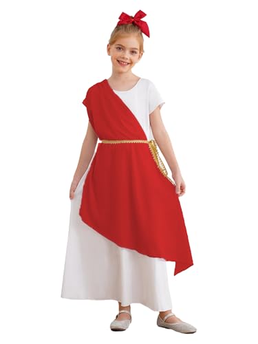 YOOJIA Antik Griechische Göttin Kostüm Kleinkind Mädchen Kleid Antik Kostüm Römische Toga Griechisch Halloween Karneval Party 5-16 Jahre Rot 170 YOOJIA Antik Griechische Göttin Kostüm Kleinkind Mädchen Kleid Antik Kostüm Römische Toga Griechisch Halloween Karneval Party 5-16 Jahre Rot 170 von YOOJIA