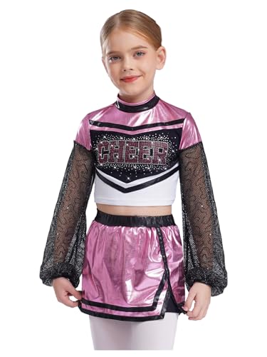 YOOJIA Cheerleaders Kostüm Kinder Mädchen Kostüm Cheerleaders Mädchen Pompon Uniform Cosplay Party Karneval Halloween Schule Uniform Kleid 110-170 Rosa 158-164 YOOJIA Cheerleaders Kostüm Kinder Mädchen Kostüm Cheerleaders Mädchen Pompon Uniform Cosplay Party Karneval Halloween Schule Uniform Kleid 110-170 Rosa 158-164 von YOOJIA