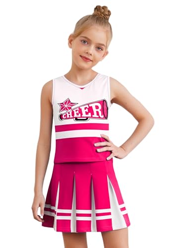 YOOJIA Cheerleading Kostüme Kinder Mädchen Set Top und Faltenrock Cheer Leader Kostüm Cheerleads Kostüm Cheer Leader Cosplay Party Karneval Halloween 2-10 Jahre YOOJIA Cheerleading Kostüme Kinder Mädchen Set Top und Faltenrock Cheer Leader Kostüm Cheerleads Kostüm Cheer Leader Cosplay Party Karneval Halloween 2-10 Jahre von YOOJIA