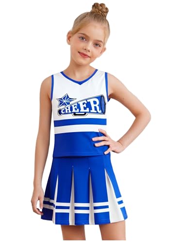 YOOJIA Cheerleading Kostüme Kinder Mädchen Set Top und Faltenrock Cheer Leader Kostüm Cheerleads Kostüm Cheer Leader Cosplay Party Karneval Halloween 2-10 Jahre YOOJIA Cheerleading Kostüme Kinder Mädchen Set Top und Faltenrock Cheer Leader Kostüm Cheerleads Kostüm Cheer Leader Cosplay Party Karneval Halloween 2-10 Jahre von YOOJIA