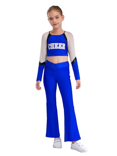 YOOJIA Kostüm Cheerleaders Kinder Mädchen Ensemble Cheerleaders Kostüm Gymnastik Outfit Halloween Cosplay Kostüme Karneval 5-16 Jahre Blau 110-116 YOOJIA Kostüm Cheerleaders Kinder Mädchen Ensemble Cheerleaders Kostüm Gymnastik Outfit Halloween Cosplay Kostüme Karneval 5-16 Jahre Blau 110-116 von YOOJIA