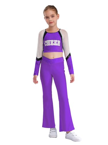 YOOJIA Kostüm Cheerleaders Kinder Mädchen Ensemble Cheerleaders Kostüm Gymnastik Outfit Halloween Cosplay Kostüme Karneval 5-16 Jahre Lila 134-140 YOOJIA Kostüm Cheerleaders Kinder Mädchen Ensemble Cheerleaders Kostüm Gymnastik Outfit Halloween Cosplay Kostüme Karneval 5-16 Jahre Lila 134-140 von YOOJIA