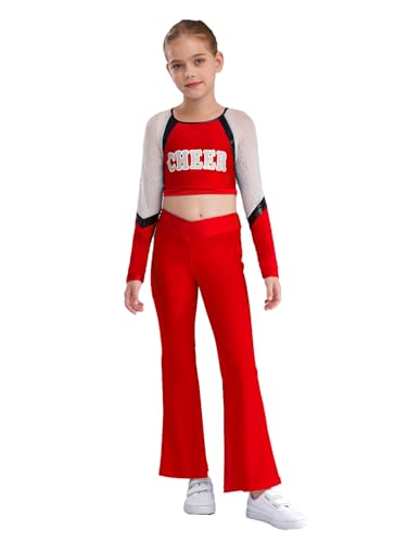 YOOJIA Kostüm Cheerleaders Kinder Mädchen Ensemble Cheerleaders Kostüm Gymnastik Outfit Halloween Cosplay Kostüme Karneval 5-16 Jahre Rot 122-128 YOOJIA Kostüm Cheerleaders Kinder Mädchen Ensemble Cheerleaders Kostüm Gymnastik Outfit Halloween Cosplay Kostüme Karneval 5-16 Jahre Rot 122-128 von YOOJIA