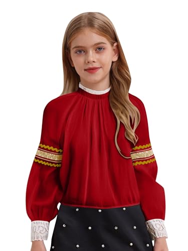 YOOJIA Russisches Kostüm Kind Mädchen Hemd Russisches traditionelles Kostüm Halloween Weihnachten Karneval Hemd Prinzessin Abend Puffärmel 2-16 Jahre Burgundy 158-164 YOOJIA Russisches Kostüm Kind Mädchen Hemd Russisches traditionelles Kostüm Halloween Weihnachten Karneval Hemd Prinzessin Abend Puffärmel 2-16 Jahre Burgundy 158-164 von YOOJIA