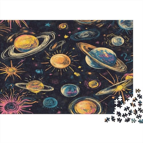 Kosmische Planeten Puzzlespiel 1000 Teile Für Erwachsene, Einzigartige Kunstwerke Und Vorlage - Geburtstagsgeschenk - Spaßige Puzzles Mit Überraschung Von Puzzle in A Bag Puzzel 1000pcs (75x50cm) von YOPDEOOCR