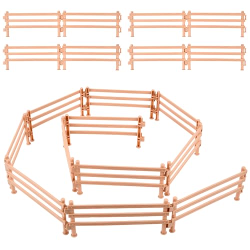 YOPEUC 40 Stück Pferdezaun Spielzeug, Kunststoff Farm Zaun ZäUne, Pferd Corral Fechten Zubehör für Scheune Koppel Pferd Stall Nutztier Zaun Panel, Mini Pferd Corral Zaun, Koppel Spielzeug 160 x 70 MM von YOPEUC