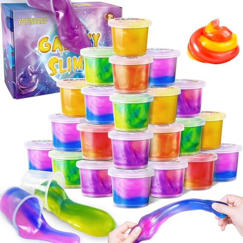 24er Pack Galaxy Slime Kit, Slime Set für Kinder, Ideales Spielzeug Geschenk für Kinder Jungen Mädchen, Slime Spielzeug für Jungen Mädche von YOPINSAND