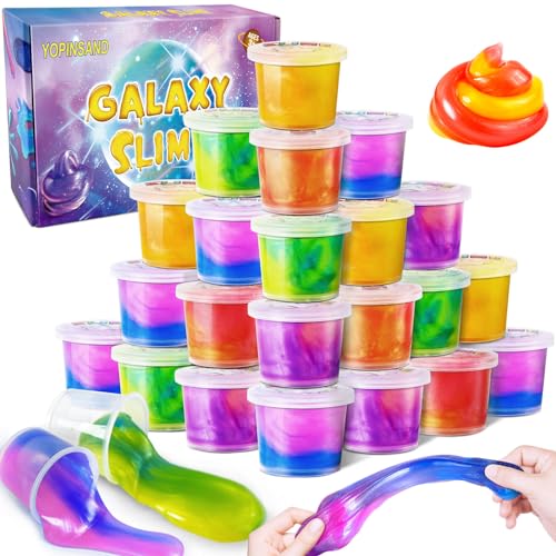 24er Pack Galaxy Slime Kit, Slime Set für Kinder, Ideales Spielzeug Geschenk für Kinder Jungen Mädchen, Slime Spielzeug für Jungen Mädche von YOPINSAND