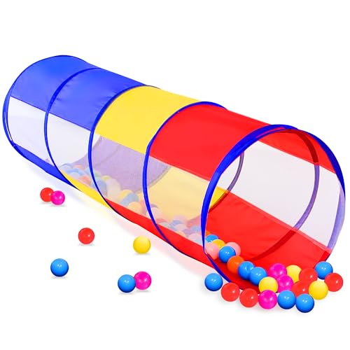 Fantasievoller Spieltunnel für Kinder ab 1 2 3 Jahr,Vielseitiger Krabbeltunnel,auch als Agility Tunnel für Haustiere wie Hunde und Kaninchen,Perfekt für Innen- und Außenbereiche,Rainbow Tunnel von YORFULL