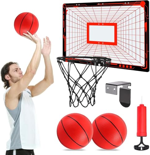 YORWHIN Panier de Basket Basketball Hoop Set Intérieur Extérieur Set Panier de Basket-Ball Pour Porte & mur Accessoires complets Pour la Chambre, Jouets de Basket-Ball von YORWHIN