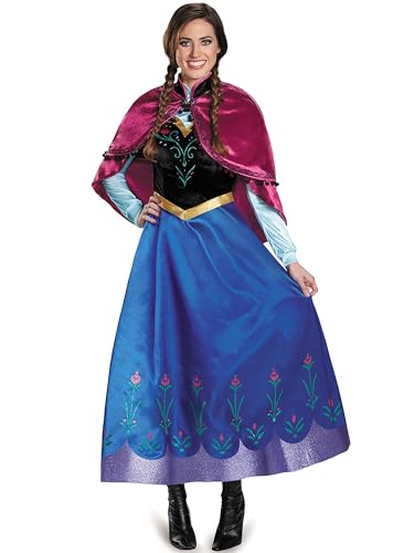 YOSICIL ANNA Frauen Kostüm Erwachsene Kleider mit Umhang Prinzessin Dress up Set für Weihnachten Halloween Karneval Verkleidung Geschenk, L von YOSICIL