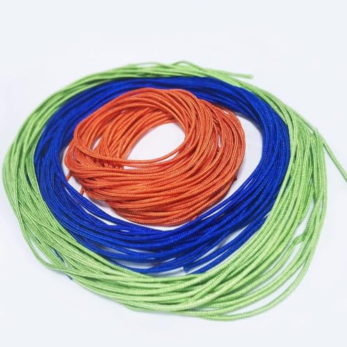 YOSTAR Diabolo Schnur Packung 12, 60 Inch (1.5m) Profi Diabolo Schnüre, Aus Hochwertigem Nylon, Passend für Jeden Diabolo, Inklusive 3 Farben Blau, Grün, Orange von YOSTAR