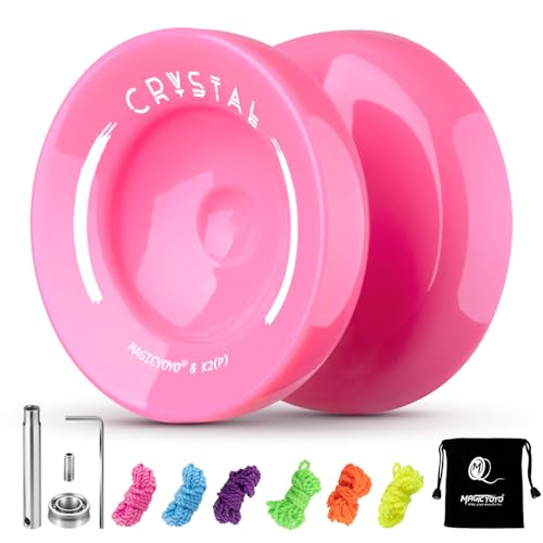 YOSTAR Yoyo K2 Crystal, Doppelzweck JoJo für Kinder und Erwachsene, Responsive und unresponsive Yoyo, Professionelle Trick Jo-jo für Finger Spin, Kunststoff Jo Jo Spielzeug mit 12-Saiten, Lager Kit YOSTAR Yoyo K2 Crystal, Doppelzweck JoJo für Kinder und Erwachsene, Responsive und unresponsive Yoyo, Professionelle Trick Jo-jo für Finger Spin, Kunststoff Jo Jo Spielzeug mit 12-Saiten, Lager Kit von YOSTAR