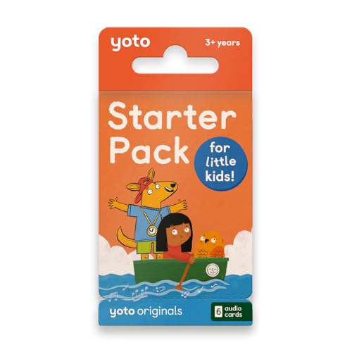 Yoto Starter-Set für kleine Kinder – 6 Kinder-Audiokarten zur Verwendung mit Player & Mini-All-in-1-Audio-Player, pädagogischer Bildschirm, kostenloses Hören mit lustigen Geschichten zum Lernen und von YOTO