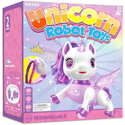 YOTOY Einhorn Roboter Spielzeug Einhorn Geschenke für Mädchen Ferngesteuertes Einhorn Roboter Kinder Spielzeug für 3-12 Jahre Mädchen Junge Geschenk Geburtstag Spielsachen von YOTOY