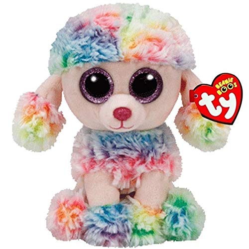 YOUHA Ty Beanie Boos Plüschtier Einhorn Hund Eule Elefant Flamingo Kinderspielzeug 15cm Regenbogenpudel von ZYZYZK