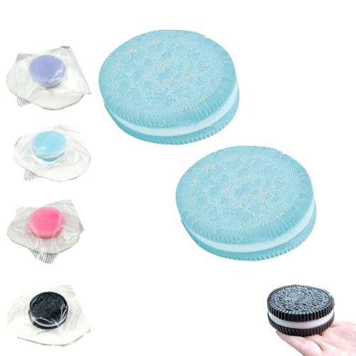 Biscuit Stress Relief Toy, Handmade Soft Biscuit taba Squishy Silicone Stress Relief Squishy Toy Pink Cookie Squishy for Stress and Anxiety Relaxing Toy (Blue#2PCS) von YOUKENE