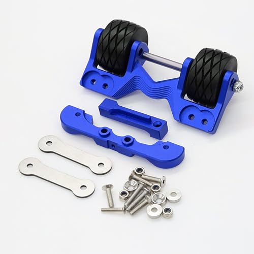 Hinterradstange aus Aluminium, verstellbarer Winkel für 1/10 Traxxas Maxx 89076 Monster Truck, Blau von YOUUZ