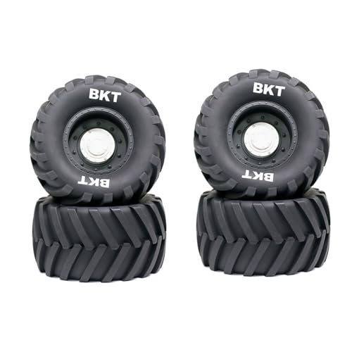 Monstertruck-Reifen und Räder, 173 mm, Sechskant-Nabe, geeignet für 1/8 LOSI USA-1 RC Bigfoot Monster Truck, Schwarz, 4er-Pack von YOUUZ