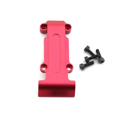 Vorder & Hinter Skidplate Chassis-Unterbodenschutz Metal für 1/16 TRAXXAS E-REVO Monster Truck, 1/16 TRAXXAS Summit Monster Truck, 1/16 TRAXXAS Slash Short Course Truck (Rote hintere Schutzplatte) von YOUUZ