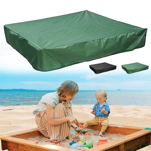 YOUWOSHE Sandkasten Abdeckung,120x120 Wasserdicht Sandkastenabdeckungen, Oxford-Stoff Sandkasten Abdeckplane mit Einstellbar Kordelzug,Sandkastenplane zum Schutz von Kinderspielzeug von YOUWOSHE