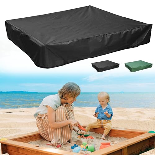 YOUWOSHE Sandkasten Abdeckung,120x120 Wasserdicht Sandkastenabdeckungen, Oxford-Stoff Sandkasten Abdeckplane mit Einstellbar Kordelzug,Sandkastenplane zum Schutz von Kinderspielzeug von YOUWOSHE