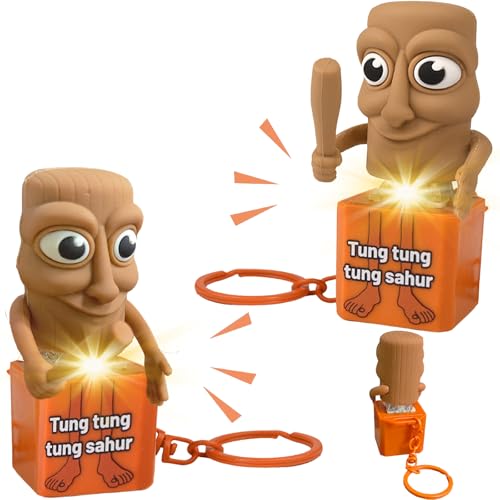 YOUYIKE TungTungTung Sahur Toy, 2 Stück TungTungTung Sahur Keycap Schlüsselanhänger, Schlüsselanhänger mit Licht & Sound, zur Dekompression Dekoration, Lustige und Tragbare Spielzeug YOUYIKE TungTungTung Sahur Toy, 2 Stück TungTungTung Sahur Keycap Schlüsselanhänger, Schlüsselanhänger mit Licht & Sound, zur Dekompression Dekoration, Lustige und Tragbare Spielzeug von YOUYIKE