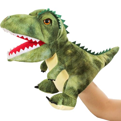 YOUYIKE Tyrannosaurus Rex Handpuppe Dinosaurier Plüschtier Kinder Handpuppe Tier Jurassic World Dinosaurier Plüschtier Interaktives Dinosaurierspielzeug für Kinder ab 3 Jahren (30 cm) von YOUYIKE